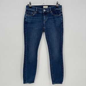 LOFT Petite Modern Skinny Jeans Low rise casual Crop Dark Wash Denim Size 00P